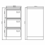 Archivador en Madera 3 gavetas 1