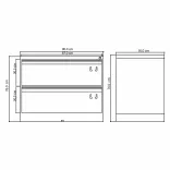 Archivador Metálico Horizontal 2 Gavetas 4