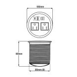 Enchufe Para Mesa USB-Datos 2