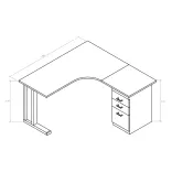 Escritorio en L Dan 3