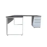 Escritorio Gerencial en L Tipo C con Faldón Blanco