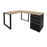 Escritorio Gerencial en L Tipo C Negro