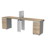 Escritorio Maka Lineal 2 Puestos Blanco