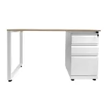 Escritorio Moderno Tipo C Blanco