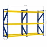 Estante Industrial Doble 500kg 200x421x60 2
