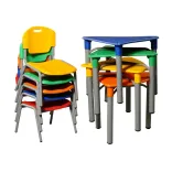 Juego De Mesa con Silla Infantil Sin Portalibros 2
