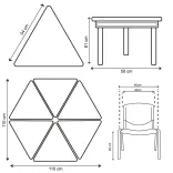 Juego De Mesa Hexagonal Clásica X6 Párvulos Y Preescolar 1
