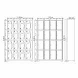 Locker Metálico 16 Puestos 3