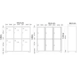 Locker Metálico Infantil Neón 6 Puestos 2