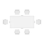 Mesa De Juntas Mint 6 Puestos 2