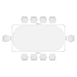 Mesa De Juntas Ovalada 10 Puestos 3