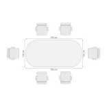 Mesa De Juntas Ovalada 6 Puestos 3