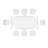 Mesa De Juntas Ovalada 8 Puestos 3