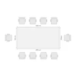 Mesa De Juntas Rectangular 10 Puestos 2