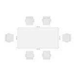 Mesa De Juntas Rectangular 6 Puestos 3