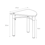 Mesa Infantil Kinder Triangular con Portalibro 4