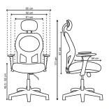 Silla de Escritorio Dallas Marco Blanco 4