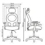 Silla de Escritorio Estambul con Cabecero Cromo 1
