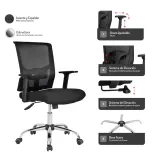 Silla de Escritorio Estambul Cromo 1