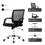 Silla de Escritorio Irlanda Cromo 4