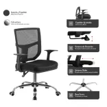 Silla de Escritorio Livorno Cromo 2