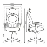 Silla de Escritorio Mónaco Con Cabecero 5