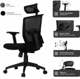 Silla de Escritorio Nairobi con Cabecero Cromo 1