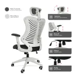 Silla de Escritorio Rumania Marco Blanco 4