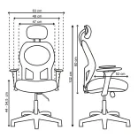 Silla de Escritorio Shanghái con Cabecero Cromo 1