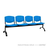 Tándem Risma Plastico 4 Puestos Azul