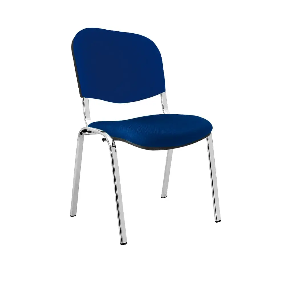 Silla Fija Isósceles Cromo - Azul 2