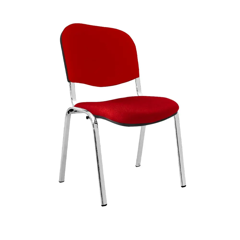 Silla Fija Isósceles Cromo - Rojo 0