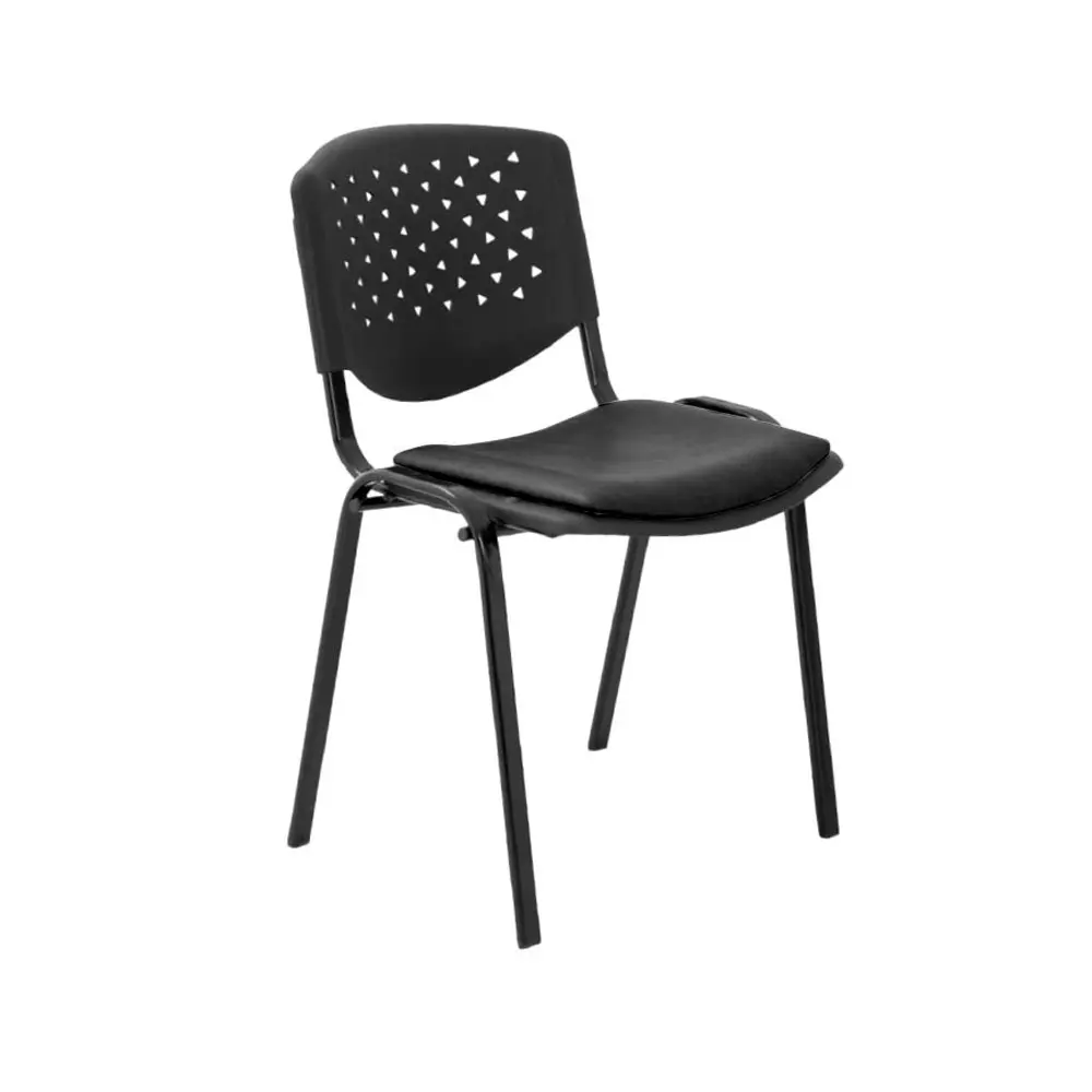 Silla Fija Risma Tapizada - Negro 3