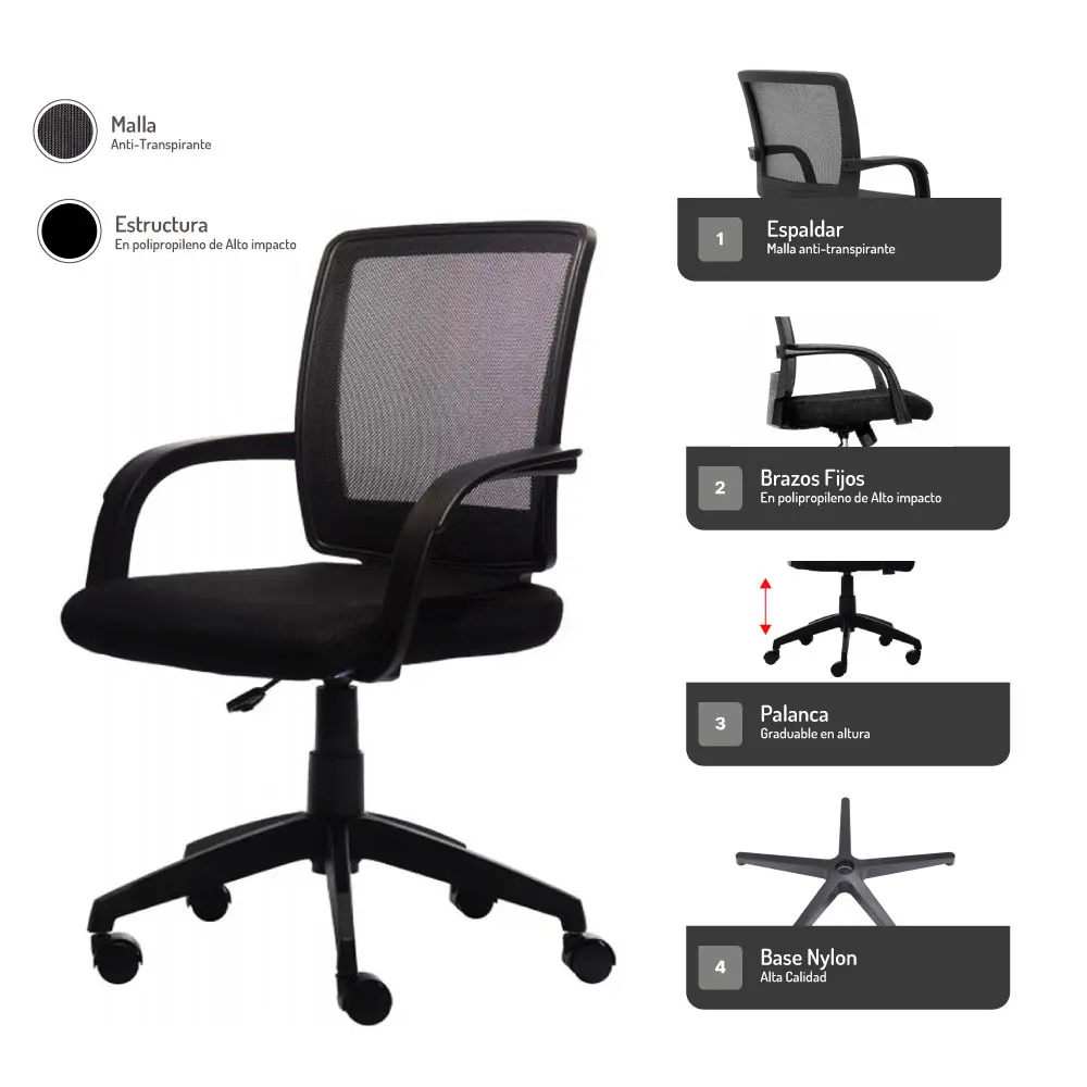 Silla de Escritorio Irlanda 2