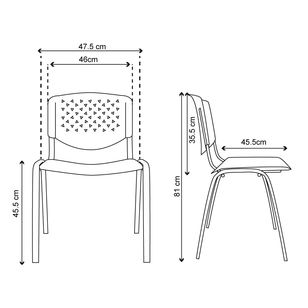 Silla Fija Orión Cromo