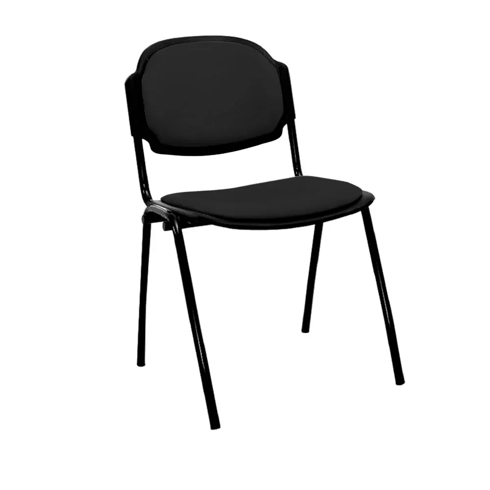 Silla Fija Venus Tapizada - Negro 3