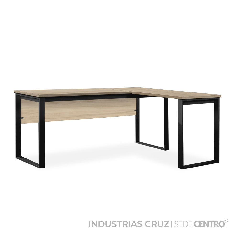 escritorio negro madera