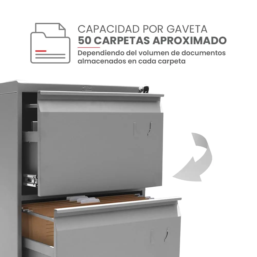 cuantas carpetas caben en un archivador