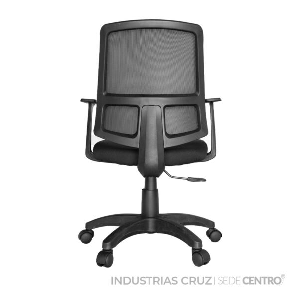 silla giratoria espaldar en color negro industrias cruz centro