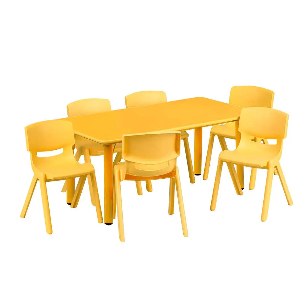 Juego De Mesa Rectangular Infantil X6
