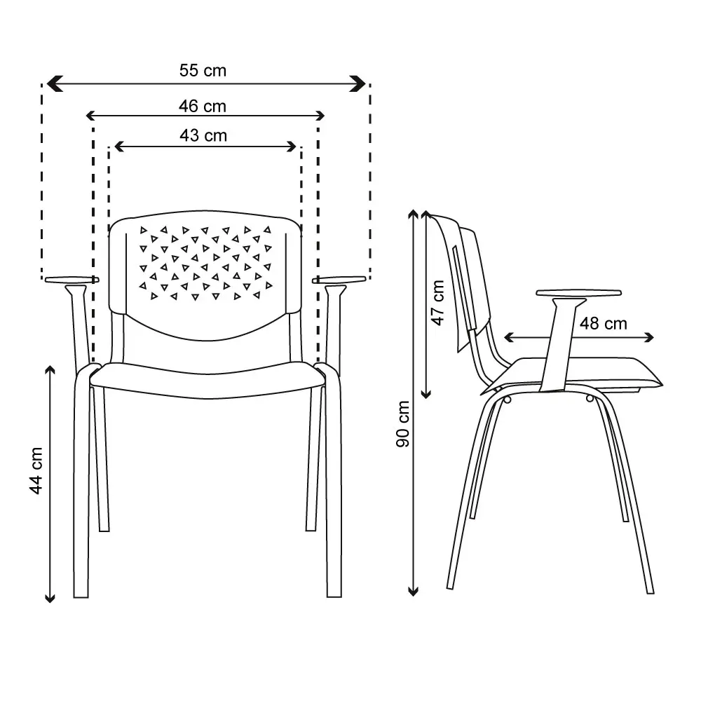 Silla Fija Atlanta Blanca 3