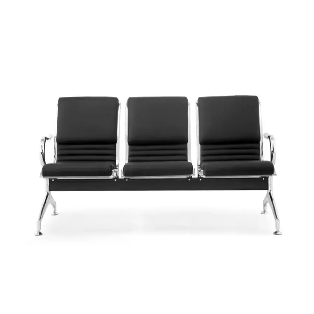 silla de espera aeropuerto de tres puestos